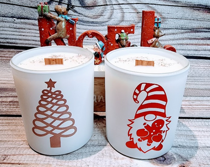 Custom Wood Wick Xmas Candles