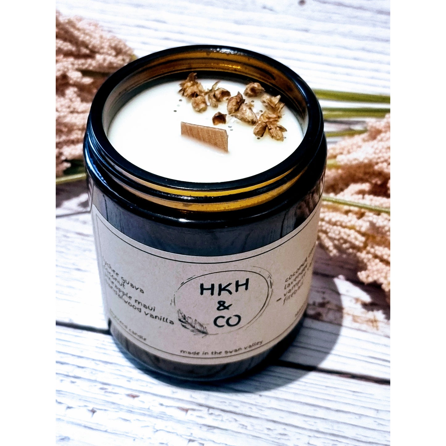 Amber Jar 250 | Scented Soy Wax Candles | Hkhnco