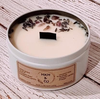 Travel Tin White | Scented Soy Wax Candles | Hkhnco